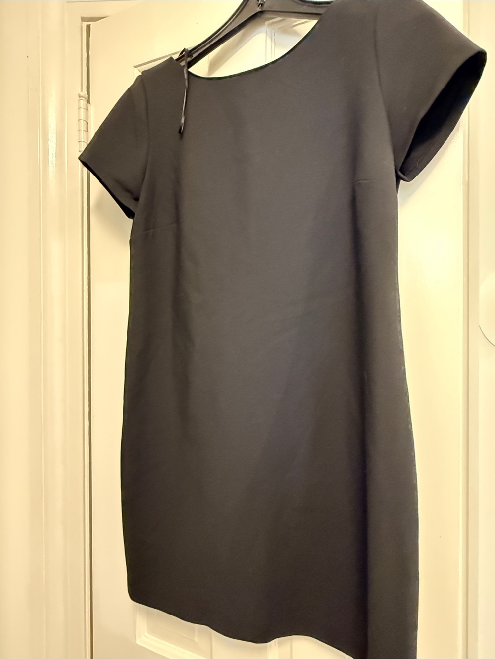 Zara Black Short Sleeve Shift Dress size M NEW